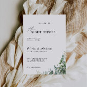 Greenery Wedding Repetitie Dinner Sign Night, Kaart