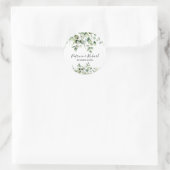 Greenery Wedding Ronde Sticker (Tas)