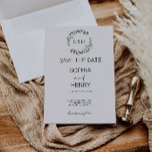 Greenery Wedding Save the Date Invitation Kaart