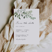 Greenery Wedding Save the Date Invitation Kaart