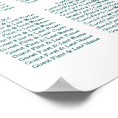 Greenery Wedding Seating Chart Portret 10 Tables Poster (Hoek)