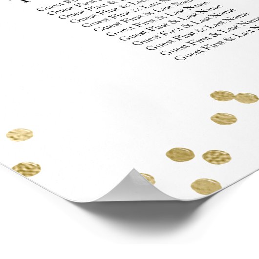 Greenery Wedding Seating Chart Poster (Hoek)