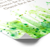 Greenery Wedding Seating Table Planner 1-9 tafels Poster (Hoek)