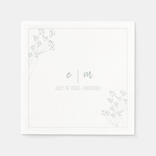 Greenery Wedding Servet (Voorkant)