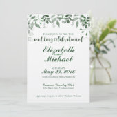 Greenery Wedding Sjabloon Kaart (Staand voorkant)