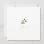 Greenery Wedding Square Sla de datum op Gouden tek Save The Date (Achterkant)