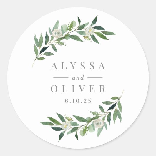 Greenery Wedding Stickers (Voorkant)