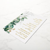 Greenery Wedding Waterverf Eucalyptus Folie Uitnodiging (Gedraaid)