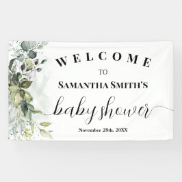 Greenery Welcome Baby shower Eucalyptus Spandoek