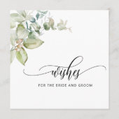 Greenery, wenst de bruid en de bruid advieskaart (Achterkant)