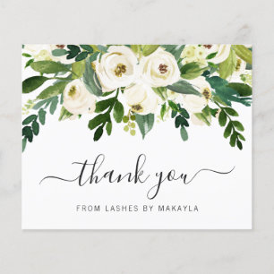 Greenery White Floral Budget Hartelijk dank