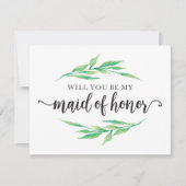 Greenery wil dat je mijn vriendin bent kaart (Voorkant)