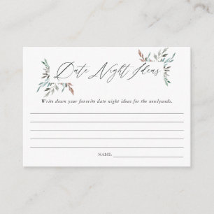 Greenery Winter Vrijgezellenfeest Date Night Ideas Informatiekaartje