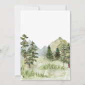 Greenery Woodland Animals Baby shower Kaart (Achterkant)