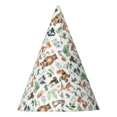 Greenery Woodland Animals Beer Deer Fox Birthday Feesthoedjes (Achterkant)