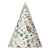 Greenery Woodland Animals Beer Deer Fox Birthday Feesthoedjes (Links)
