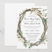 Greenery Woodland Botanical Wreath Kaart (Voorkant / Achterkant)