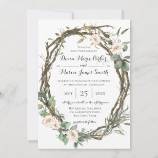 Greenery Woodland Botanical Wreath Kaart