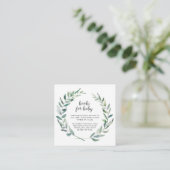 Greenery Wreate Gender Neutral Books for Baby Informatiekaartje (Staand voorkant)