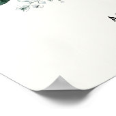 Greenery Wreath Elegant Neutral Script Wedding Poster (Hoek)