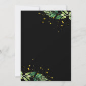 Greenery Wreath Gold Glitter Graduation Party Kaart (Achterkant)