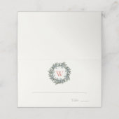 Greenery Wreath Monogram Kerstfeestdag (Buitenkant ongevouwen)