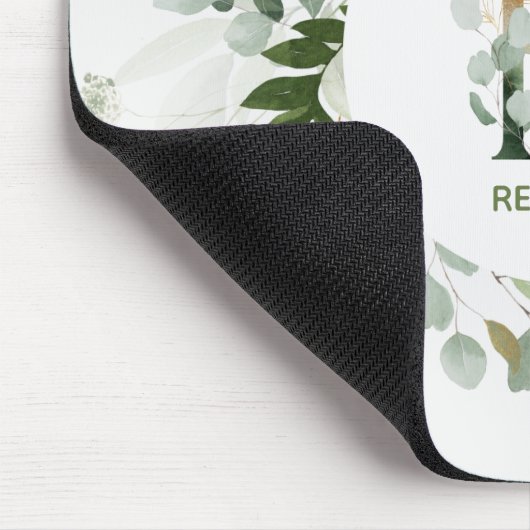 Greenery Wreath Monogram Letter R Muismat (Hoek)