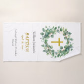Greenery Wreath Orthodox Baptism Gift (Serviette de bain)
