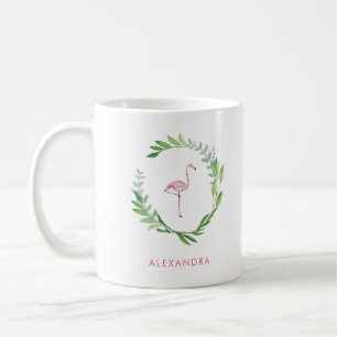 Greenery Wreath Roze Flamingo Koffiemok