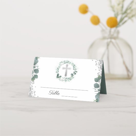 Greenery Wreath Silver Glitter First Community (Voorkant)