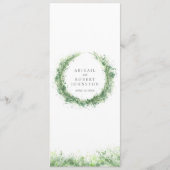 Greenery wreator waterverf art sage green menu (Voorkant)