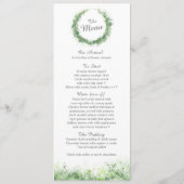 Greenery wreator waterverf art sage green menu (Achterkant)