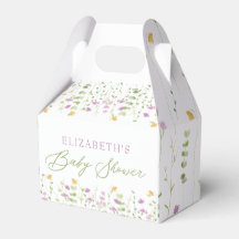 Greenery Yellow Pink Wildflower Baby shower