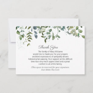 Greenery Your Signature Funeral Bedankt