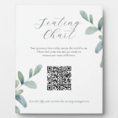 Greenery Zitkaart Teken met QR Code Plaque Fotoplaat (Voorkant)