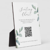 Greenery Zitkaart Teken met QR Code Plaque Fotoplaat (Zijkant)