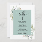 Greenery, Zitplankards met gastnamen Groen (Achterkant)