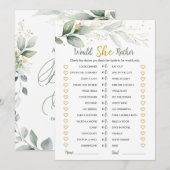 Greenery zou ze liever Vrijgezellenfeest spelen Kaart (Voorkant / Achterkant)