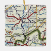 Greeneville TN Keramisch Ornament (Voorkant)