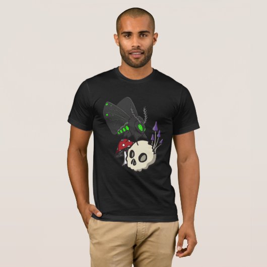 Greeneyed Moth, Skull en Mushroom Shirt (Voorkant volledig)