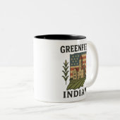 Greenfield Indiana Courthouse Patriotic Mug (Devant droit)