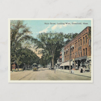 Greenfield Massachusetts Main Street  Briefkaart