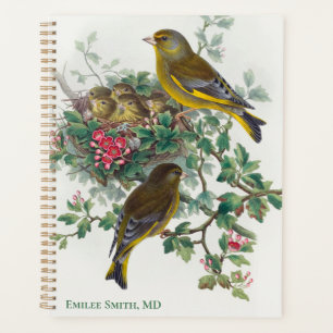 Greenfinch Bird door John Gould Planner