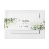 GreenGenery bruiloft uitnodiging buik band Uitnodigingen Wikkel (Voorkant Voorbeeld)