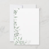 GreenGenery bruiloft uitnodiging details Sjabloon (Achterkant)