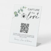 GreenGenery Eucalyptus vangen de liefde QR code te Reclamebord Met Voetstuk (Voorkant)