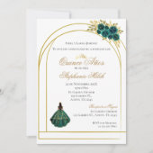 Greengery Floral Mexican Quinceanera Invitation (Devant)