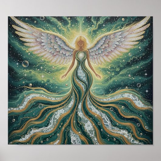 GreenGoldMysticAngel Poster (Voorkant)