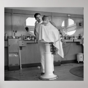 Greenhills, Ohio Barbershop, 1930 Poster