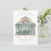 Greenhouse Venue Bruiloft Waterverf Kaart (Staand voorkant)